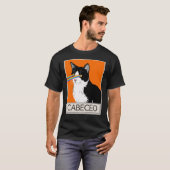 T-shirt Tango argentin Chat Cabeceo avec les yeux laser (Devant entier)
