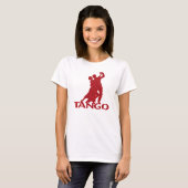 T-shirt Tango Ballroom Silhouette Red Faux Parties scintil (Devant entier)