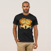 T-shirt Tango Lions deux mignons caricatures (Devant entier)