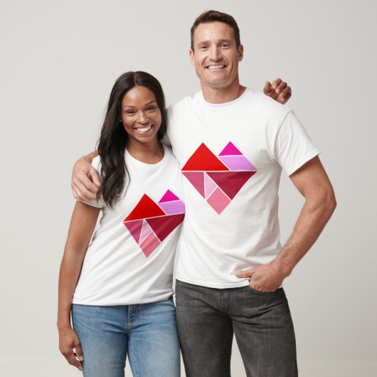 T-shirt Tangram cardiaque (Unisexe)