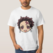 T-shirt Tanjiro kamado face heureux (Devant)