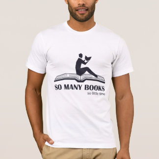 T-shirt Tant de livres si peu de temps - lecture masculine