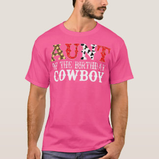 T-shirt Tante 1Er Anniversaire Cowboy Western Rodeo Party