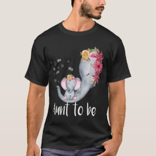 T-shirt Tante À Être Baby shower Éléphant Pour Fille F