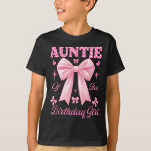 T-shirt Tante Anniversaire Fille Arcasse Rose Ruban