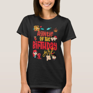 T-shirt Tante Anniversaire Fille Pirate Anniversaire Thème