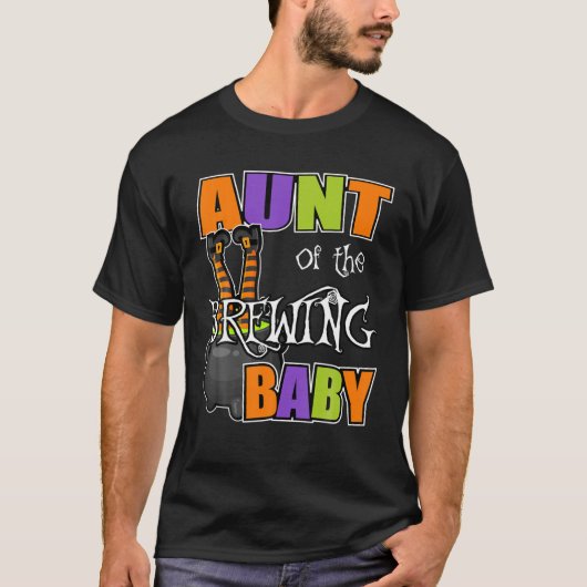 T-shirt Tante Bébé Brassant Halloween Thème Baby shower S (Devant)