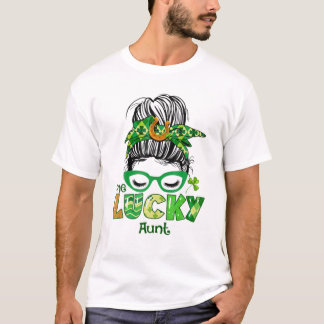 T-shirt Tante Chanceuse aux Chignon Décoiffé