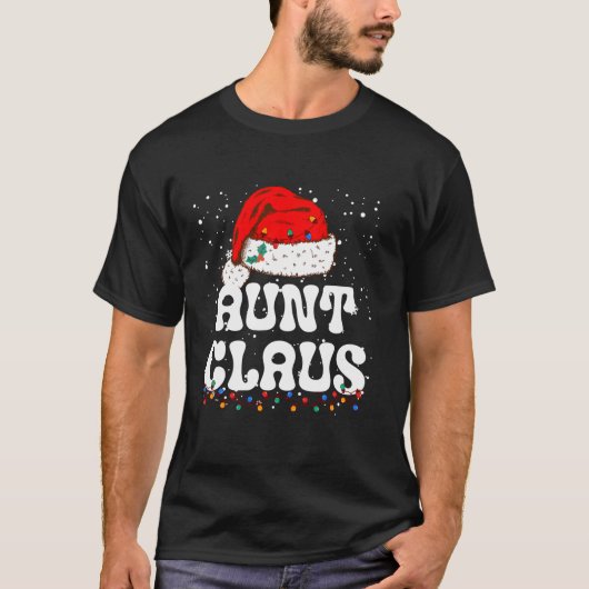 T-shirt Tante Claus Noël Tante Père Noël Famille Correspon (Devant)