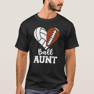 T-shirt Tante de balle Coeur drôle de football Tante de fo