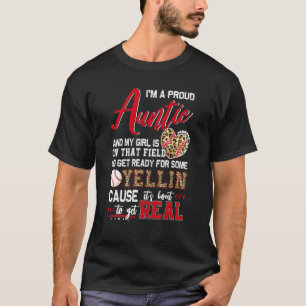 T-shirt Tante de baseball fière Famille de baseball assort