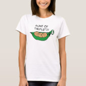 T-shirt Tante de cosse de triplets (Devant)
