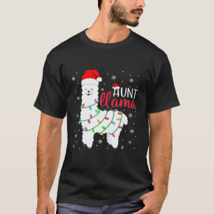 T-shirt Tante de femmes Lama Chapeau de Noël Tante Lama S