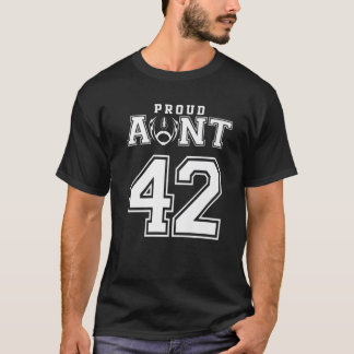 T-shirt Tante de football Fière personnalisée Numéro 42 Pe