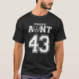T-shirt Tante de football Fière personnalisée Numéro 43 Pe