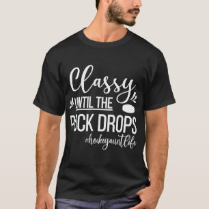 T-shirt Tante De Hockey Sur Glace D'Une Tante De Joueur De