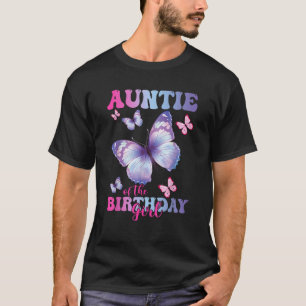 T-shirt Tante de la fille d'anniversaire Butterfly Party M