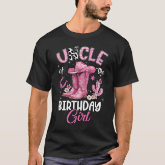 T-shirt Tante de la fille de l'anniversaire Cowgirl rose W