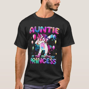 T-shirt Tante de la Fille Princesse d'Anniversaire Licorne