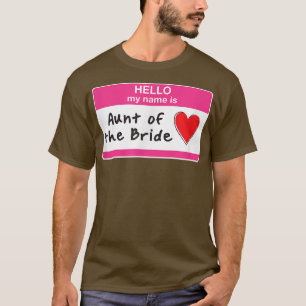T-shirt Tante de la mariée, tenue de fête de mariage humor