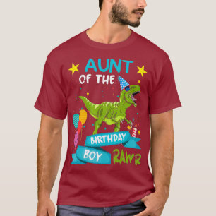 T-shirt Tante De L'Anniversaire Boy Dinosaur