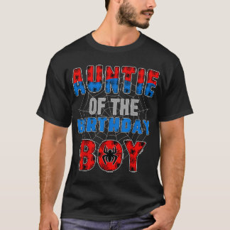T-shirt Tante De L'Anniversaire Boy Family Spider Web