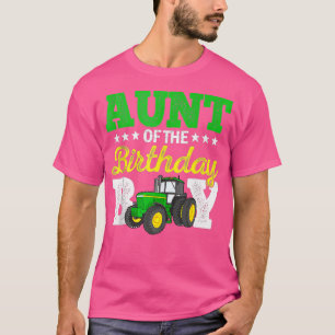 T-shirt Tante De L'Anniversaire Boy Tractor Ferme Annivers