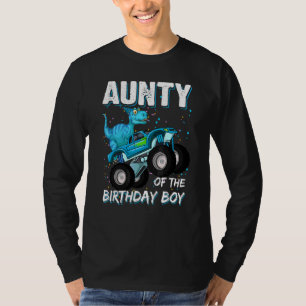 T-shirt Tante De L'Anniversaire Boy Trex Dinosaur Monster 