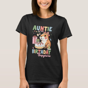 T-shirt Tante De L'Anniversaire Capybara Fête Anniversaire