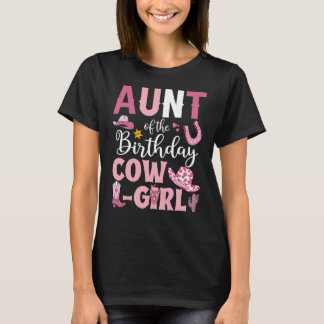 T-shirt Tante De L'Anniversaire Cowgirl Rodeo Party B jour