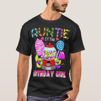 T-shirt Tante De L'Anniversaire Fille Candyland Candy Birt