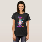 T-shirt Tante de l'anniversaire fille Dabbing Unicorn Part (Devant entier)