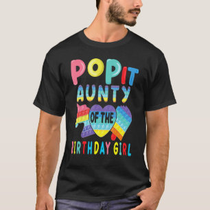 T-shirt Tante De L'Anniversaire Fille Pop It Unicorn Anniv