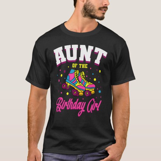 T-shirt Tante De L'Anniversaire Fille Roller Patins Annive (Devant)