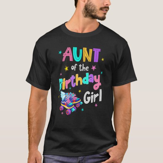 T-shirt Tante De L'Anniversaire Fille Rolling Patinage Ann (Devant)