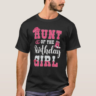 T-shirt Tante De L'Anniversaire Fille Western Cowgirl Thèm