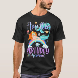 T-shirt Tante De L'Anniversaire Filles Sirène Famille Magi