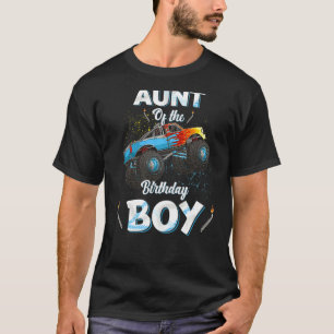 T-shirt Tante De L'Anniversaire Garçon Monster Camion Anni