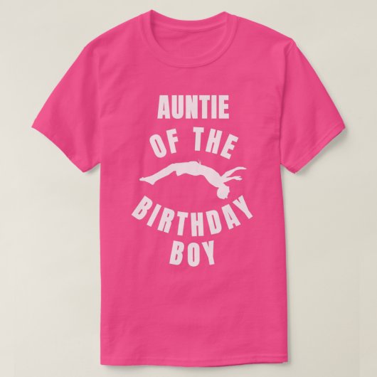 T-shirt Tante de l'anniversaire garçon plate-forme plongeu (Design devant)