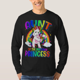 T-shirt Tante De L'Anniversaire Princesse Flossing Unicorn