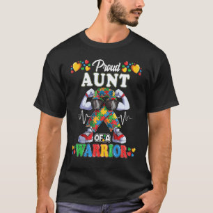 T-shirt Tante de l'énigme du ruban autistique de la sensib