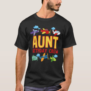 T-shirt Tante de l'équipage de l'avion Boy d'anniversaire