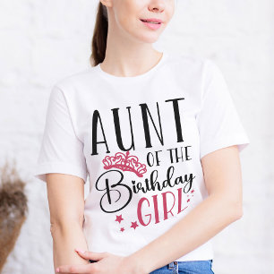 T-shirt Tante de l'équipe de filles d'anniversaire sur mes