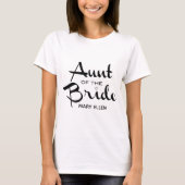 T-shirt Tante de mariée Retro Script personnalisé (Devant)