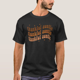 T-shirt Tante de remerciement groovy automne Action de grâ