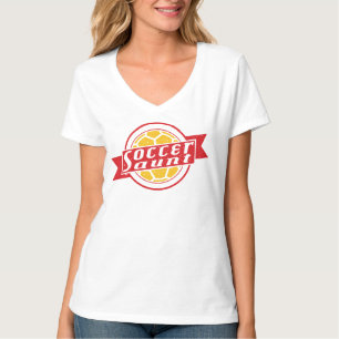 T-shirt Tante de soccer Nom et numéro Retour Imprimer T-sh