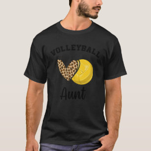 T-shirt Tante de volleyball Leopard Heart Sports Players M