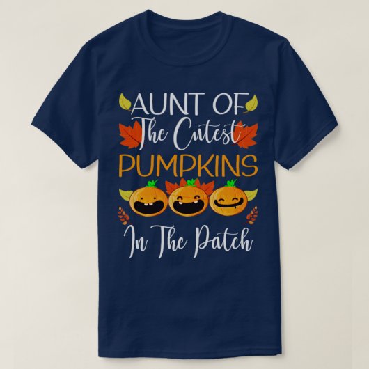 T-shirt Tante Des Citrouilles Les Plus Cuttes Du Patch (Design devant)