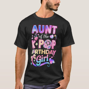 T-shirt Tante des filles d'anniversaire de la K-Pop Amour 