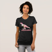 T-shirt Tante Dino de l'Auntiesaurus mignon aux fleurs flo (Devant entier)